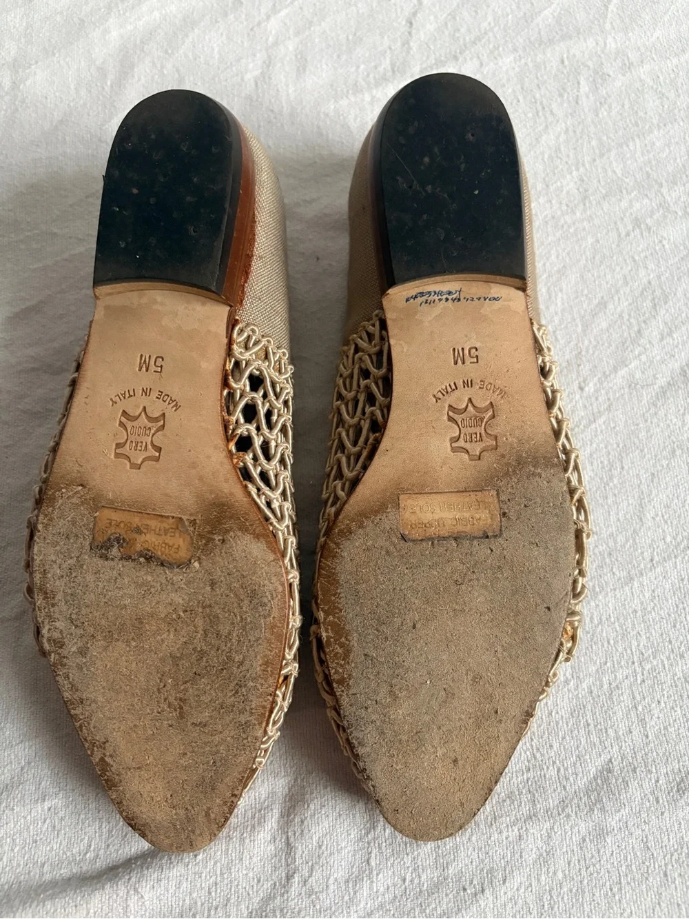 Nordstrom Natural Beige Woven Mule Flats - Picture 11 of 12